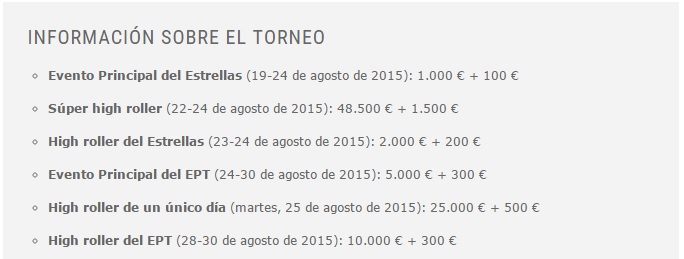 info torneo espt