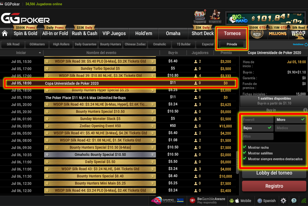 Fecha 1 en 2bet4win (GGpoker)