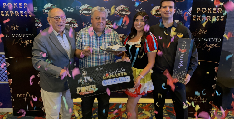 Eugenio Cáceres, campeón del Torneo Express y su premio