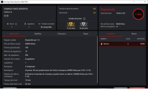 El torneo se llama "Domingo Poker Deportivo"